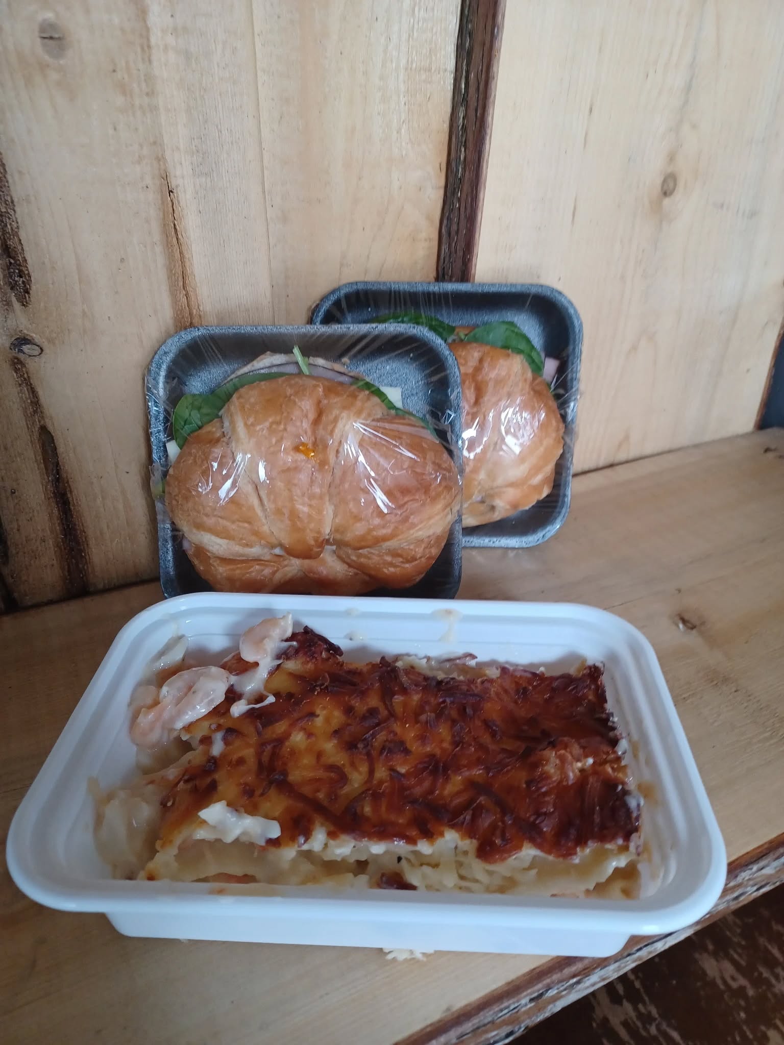 May be an image of club sandwich